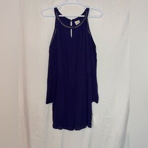NWT Knox Rose Dark Purple Cold Shoulder Romper